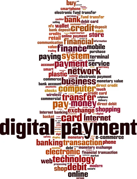 Digital payment word cloud — Stock Vector