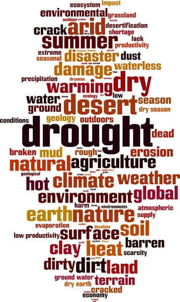 Nube palabra sequía — Archivo Imágenes Vectoriales