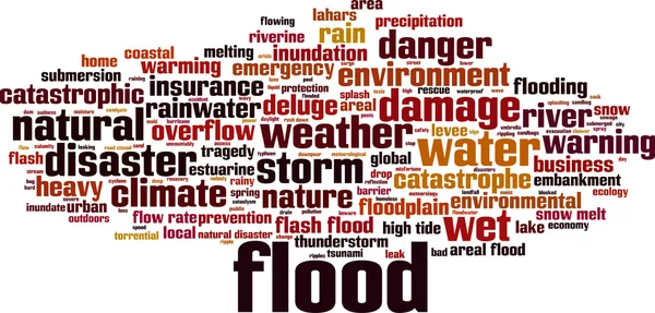 Flood word cloud — Stock Vector