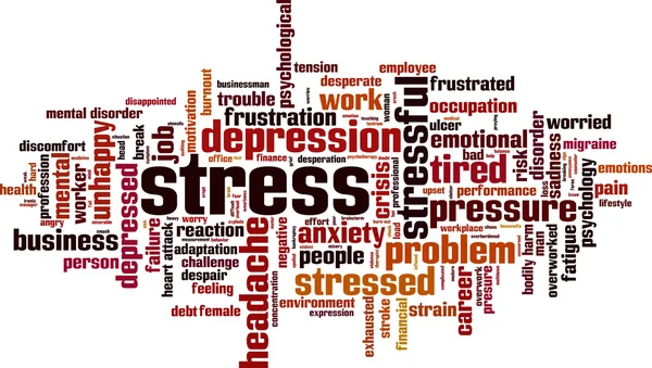 Stress Word Cloud — Stock Vector