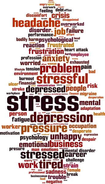 Stress Word Cloud — Stock Vector