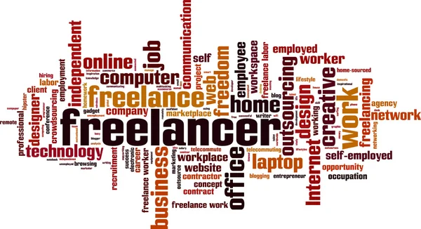 Freelancer word cloud — Stock vektor