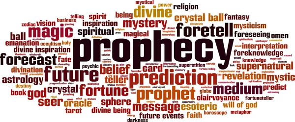 Prophecy word cloud — Stock Vector