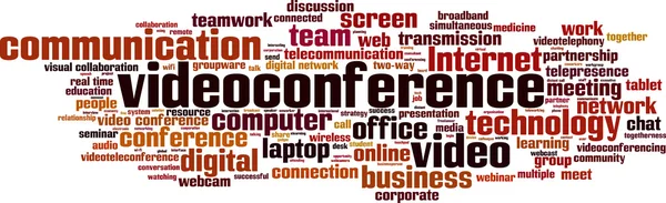 Videoconference word cloud — Stock Vector