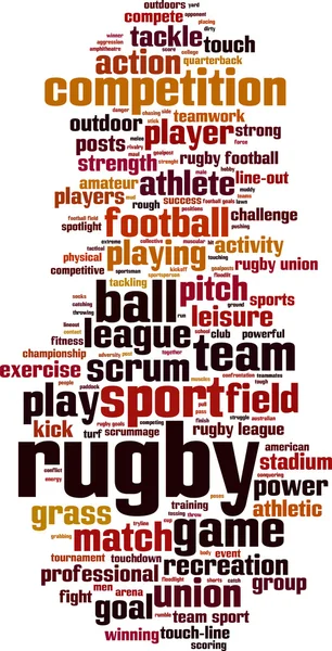 Rugby nuvem de palavras —  Vetores de Stock