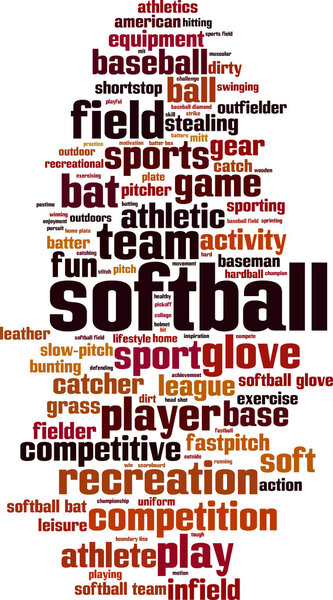 Softball word cloud