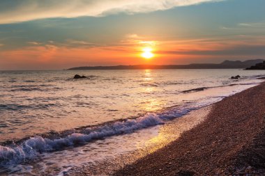 güzel deniz günbatımı