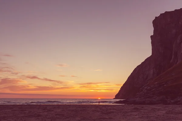 Lofoten eilanden bij zonsondergang — Stockfoto