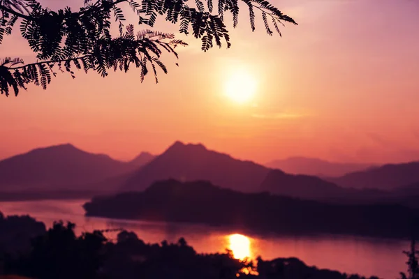 ルアンパバーン夕日 — ストック写真