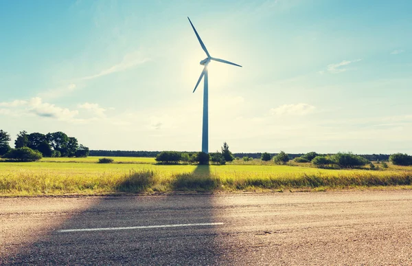 View of windmill in the field — Stock Photo, Image