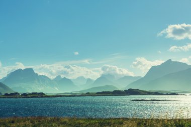 Lofoten Adaları'nın güzel manzara