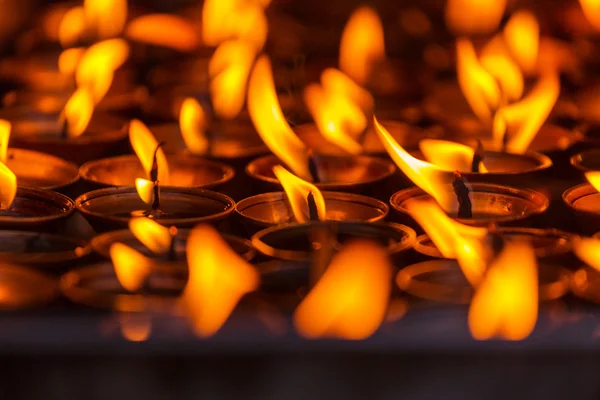 Candles at temple, closeup — Stock Photo, Image