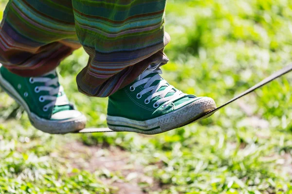 Persona que practica en equilibrio —  Fotos de Stock