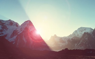 Himalaya Dağları'nın doğal görünümü 