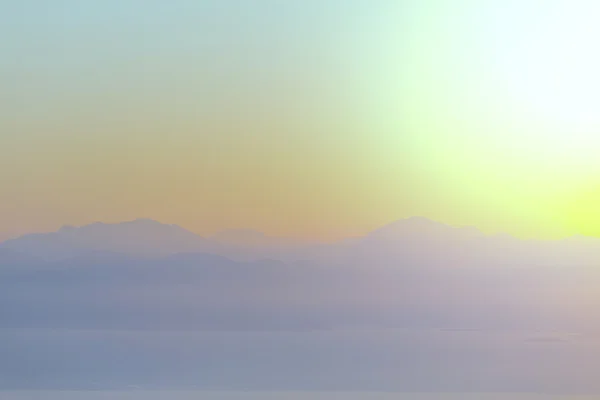 Захід сонця на узбережжі Грецька — стокове фото