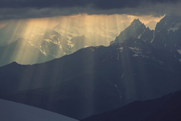 landscape of Caucasus mountains