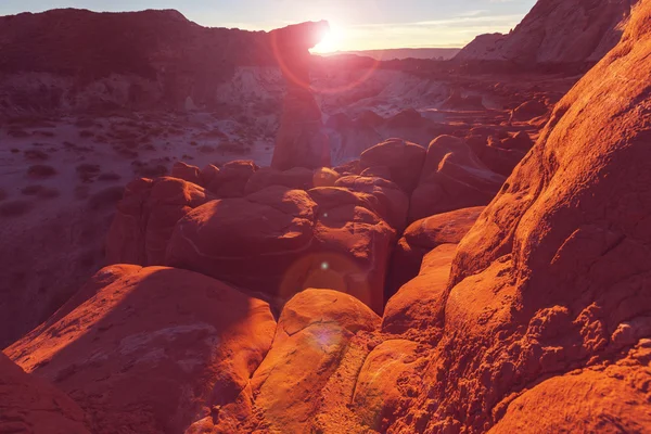 Pískovcové útvary v Nevadě — Stock fotografie