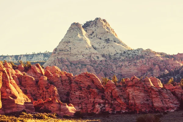 Montanhas panorâmicas em Zion Park — Fotografia de Stock