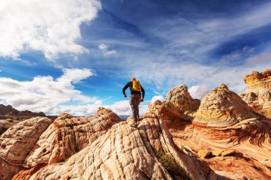 Utah dağlarda yürüyüş