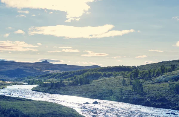 日ノルウェーの風景 — ストック写真