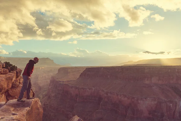 Wandelen in de grand canyon — Stockfoto