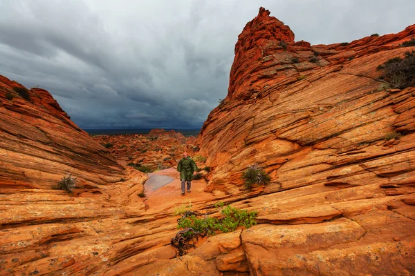 Çakal Buttes Vermillion kayalıklarla — Stok fotoğraf