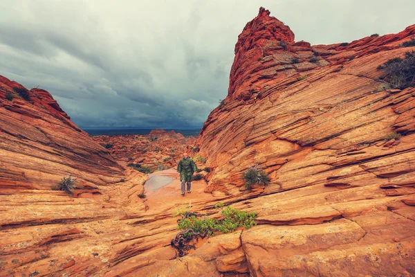 Çakal Buttes Vermillion kayalıklarla — Stok fotoğraf