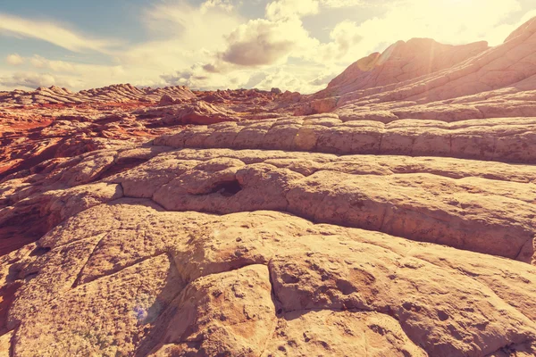 Vermilion скелі на сході сонця — стокове фото