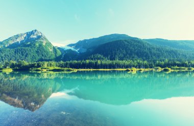 Alaska'da pitoresk dağlar