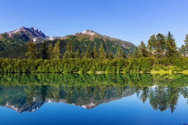 Alaska'da pitoresk dağlar
