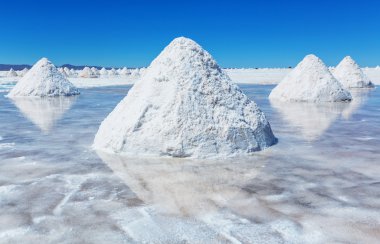 Tuz düzlükler üzerinde Bolivya Altiplano