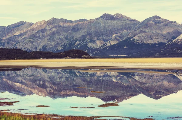 Scène sereine avec lac au Canada — Photo