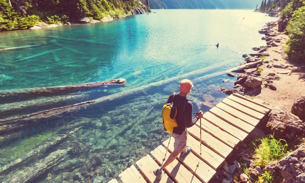 Piękne jezioro Garibaldi — Zdjęcie stockowe