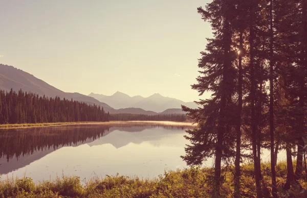 Jezero v aljašské tundra — Stock fotografie