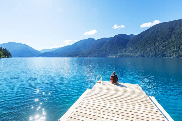 Lago Mezzaluna al Parco Nazionale Olimpico — Foto Stock