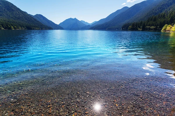 Schöner Halbmond am See — Stockfoto