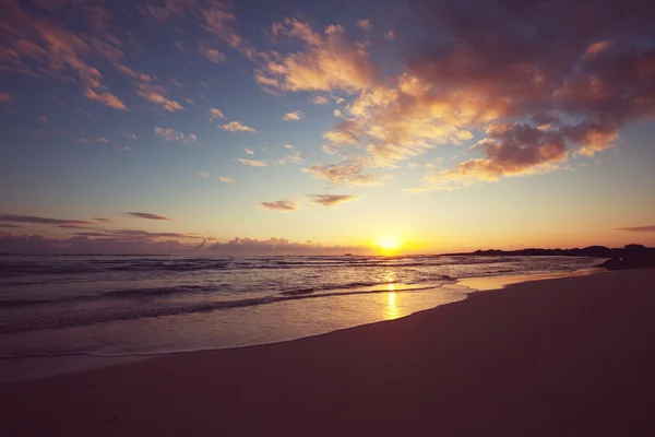 海岸的落日 — 图库照片