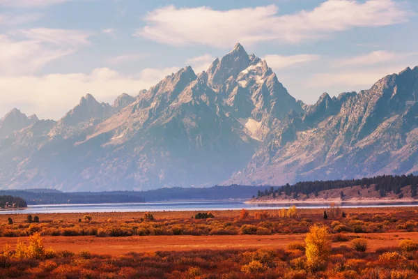 Otoño en el gran parque nacional de Teton — Foto de Stock