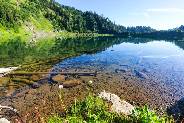 Twin jezera v rekreační oblasti Mt.Baker — Stock fotografie