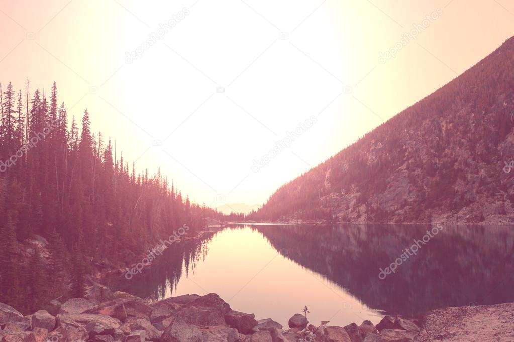 Beautiful Alpine lakes, USA