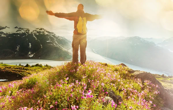 Hiking in the Canadian mountains — Stock Photo, Image