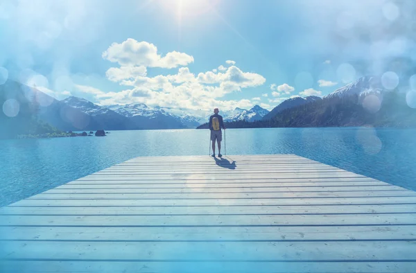 Randonnée dans les montagnes canadiennes — Photo