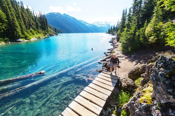 Hike on Garibaldi Lake — Stock Photo, Image