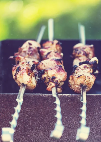 Carne alla griglia sul carbone — Foto Stock