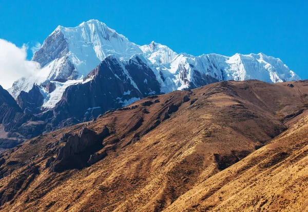 Όμορφα Βουνά Τοπία Cordillera Blanca Περού Νότια Αμερική — Φωτογραφία Αρχείου