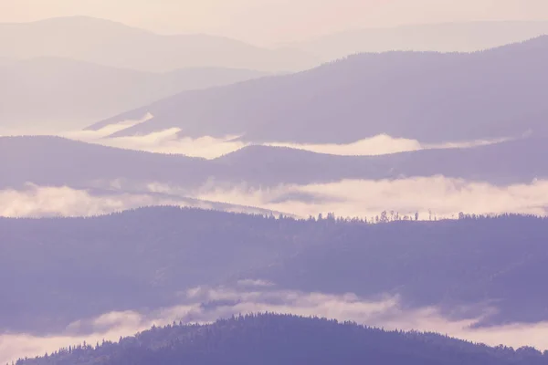 Silhouette Des Montagnes Lever Soleil Beau Fond Naturel — Photo