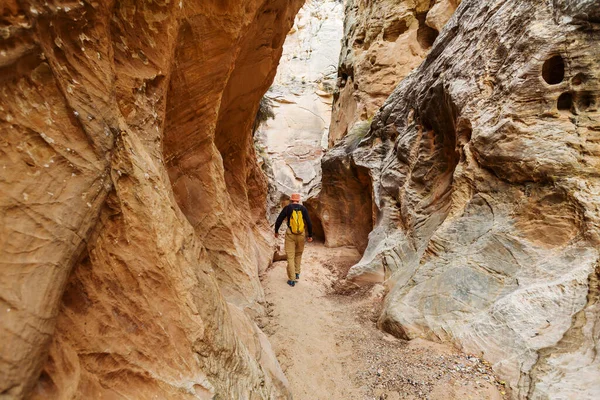 Slot Canyon Grand Staircase Escalante Nationalpark Utah Usa Ungewöhnlich Bunte — Stockfoto