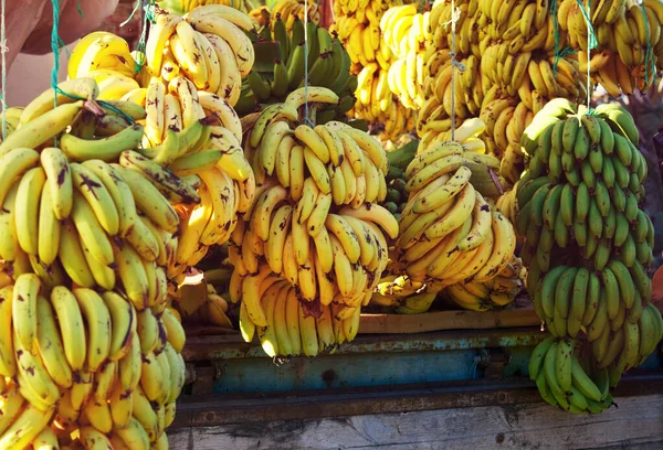 Banana Amarela Mercado Asiático — Fotografia de Stock