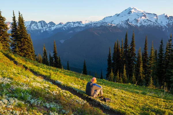 Magnifique Sommet Montagneux Dans Chaîne Des Cascades Nord Washington Usa — Photo