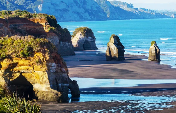 Prachtige Landschappen Het Ocean Beach Nieuw Zeeland Inspirerende Natuurlijke Reisachtergrond — Stockfoto